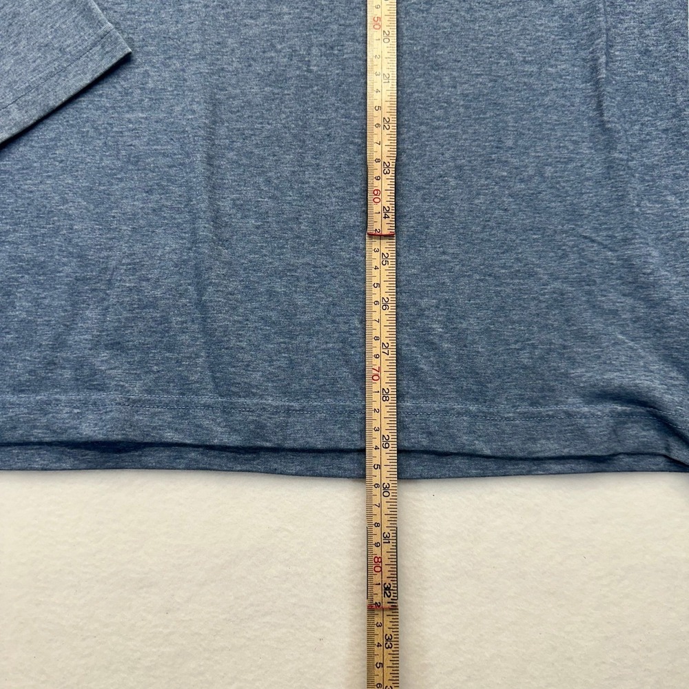 Columbia Henley Shirt Mens XL Blue Omni-Wick Long Sleeve Heathered  Outdoor - Picture 6 of 11